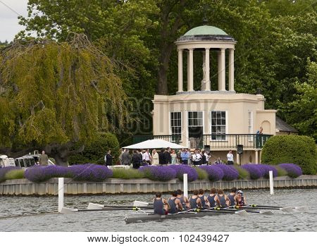 HENLEY, ENGLAND. 01-07-2010. Melbourne Grammar School in action on day 2 of the Henley Royal Regatta 2010 held on the River Thames.  