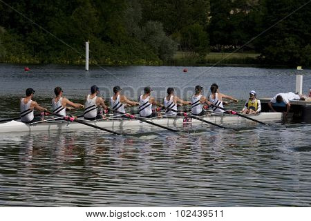 HENLEY, ENGLAND. 03-07-2010.  West End R.C., NZL in action on day 4 of the Henley Royal Regatta 2010 held on the River Thames.  