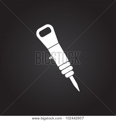 Vector color flat jackhammer icon