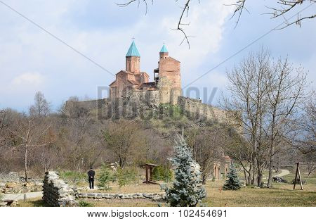 Fortress and the Church of the Archangels Michael and Gabriel. Gremi architectural complex in Kakhet