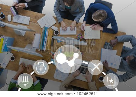 Tools Icon Equipment Setting System Concept