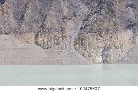 The Green Waters Of Lake Dix - Dam Grand Dixence - Switzerland