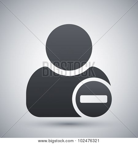Vector Remove User Icon With Minus Glyph