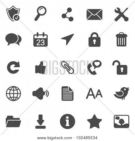 Internet black icons.Set 1.Vector