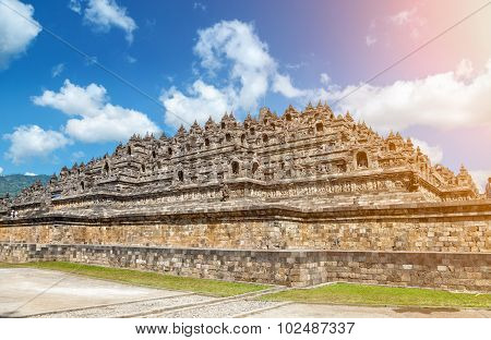 Ancient Temple Of Borobudur In Indonesia