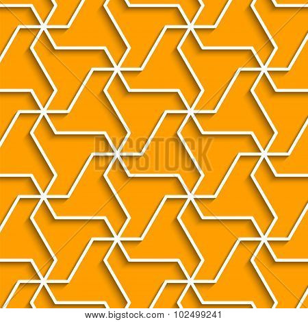 Geometric Yellow Background With Outline Extrude Effect