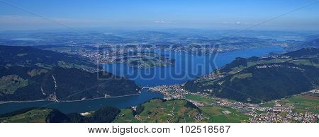 Lake Vierwaldstattersee And Surrounding Towns