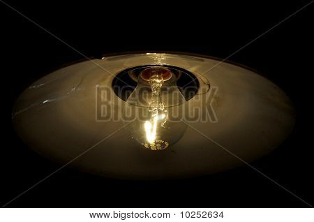 Light Bulb In Darkness