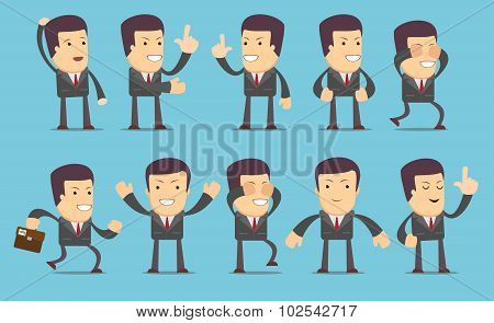 Set of businessman characters