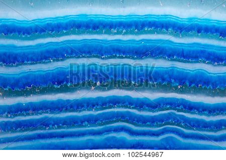 Crystal Blue Onyx. Macro.