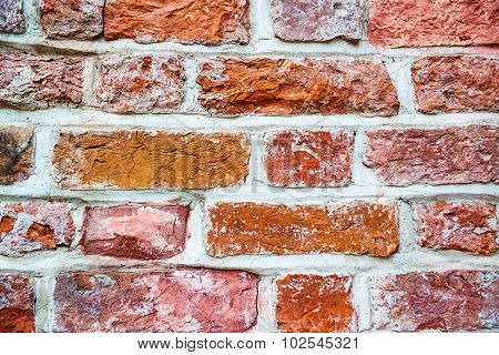 Old red brick wall