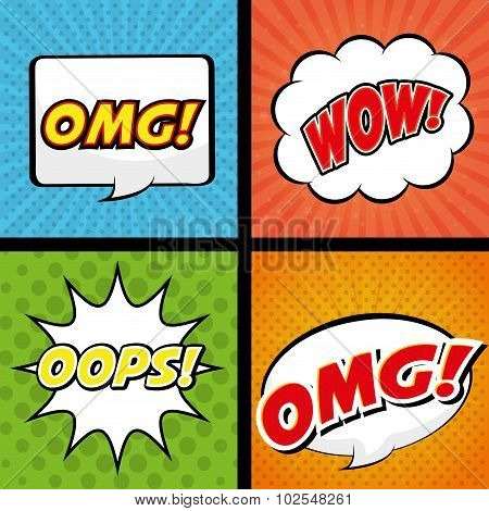 Pop art and comic design