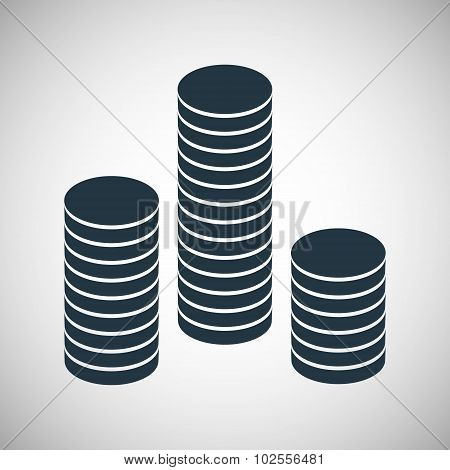 money coin pile