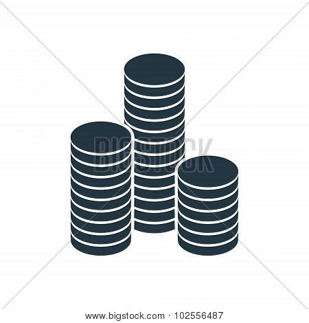 money coin pile
