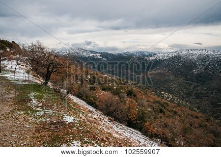 Winter Landscape In The Mountains Near Vassa, Greece