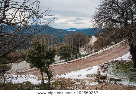 Winter Landscape In The Mountains Near Vassa, Greece