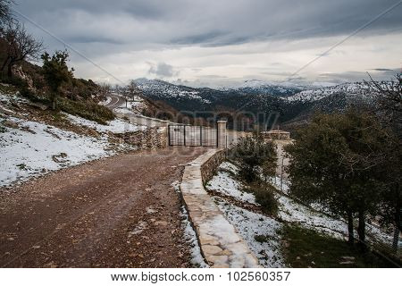 Winter Landscape In The Mountains Near Vassa, Greece