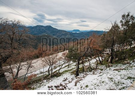 Winter Landscape In The Mountains Near Vassa, Greece