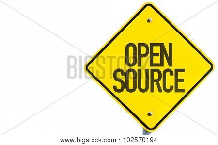 Open Source sign isolated on white background