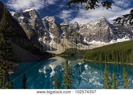 Sunny Day Over Moraine Lake