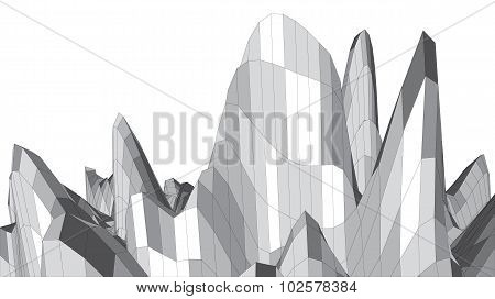 Abstract Sphere Like Stone Asteroid