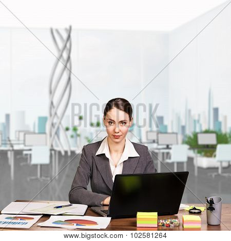 Business woman working