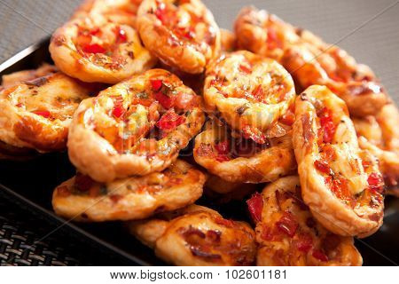 Pasty With Red Peppers, Chese And Eggs