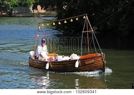 Man in boat, Henley-on-Thames.
