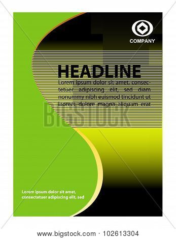 Flyer for business - green color