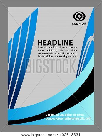 Presentation of Poster flyer design editable vector illustration