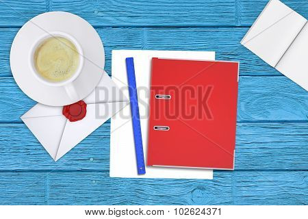 Folder with envelope