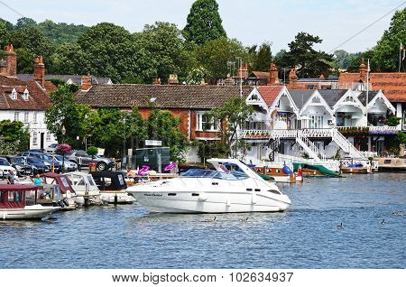 River and buildings, Henley-on-Thames.