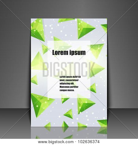 Template flyer with abstract background.