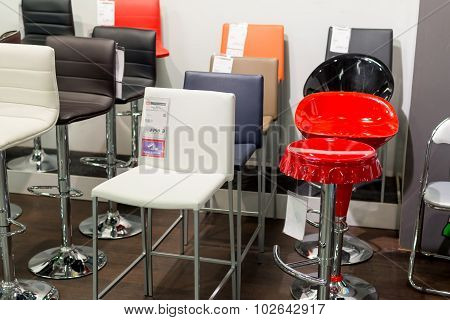 MOSCOW, RUSSIA - 24.09.2015. The interior of the shop Hoff - one of the largest Russian furniture ne