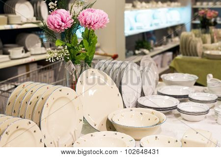 MOSCOW, RUSSIA - 24.09.2015. The interior of the shop Hoff - one of the largest Russian furniture ne
