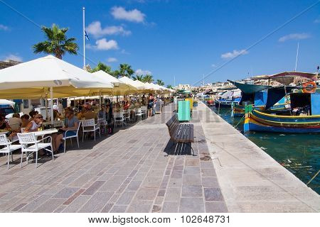 Marsaxlokk Restaurant Pier