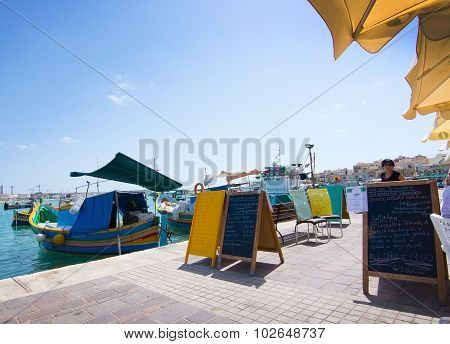 Marsaxlokk Restaurant Pier