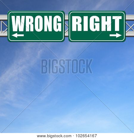 Rigth Or Wrong Answer Or Decision