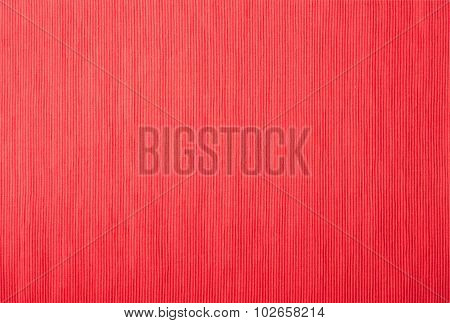 Full frame close up red striped napkin background