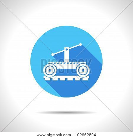 Vetor color flat trolley icon. Epsflat0