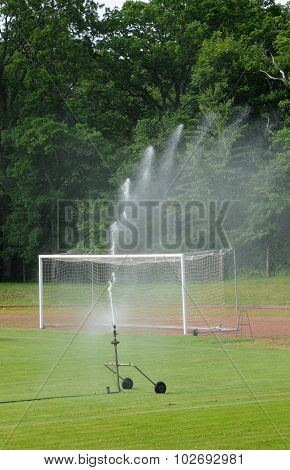 Watering In A Football Pitch