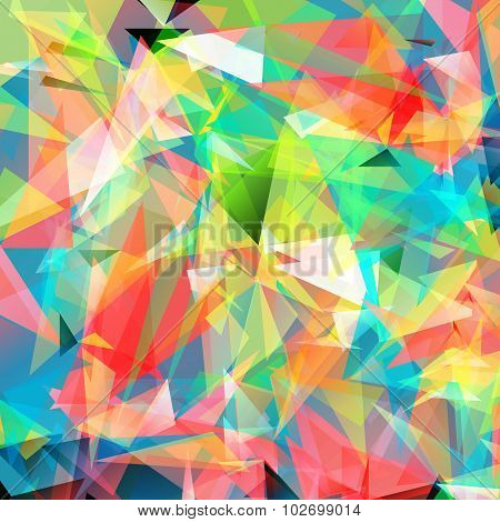 Color bright triangle polygon background Abstract Geometrical