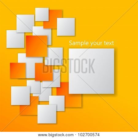 Abstract background with orange paper