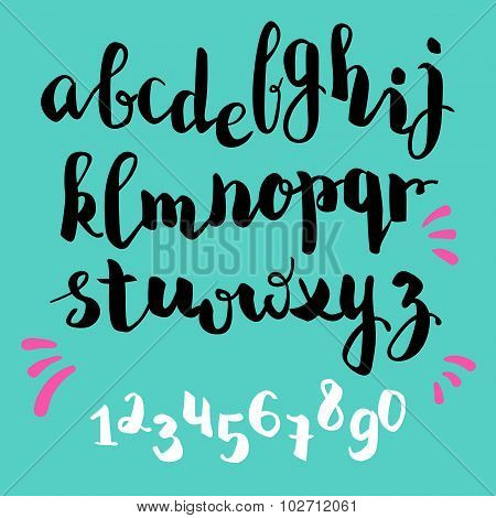 Brushpen Style Vector Alphabet Calligraphy