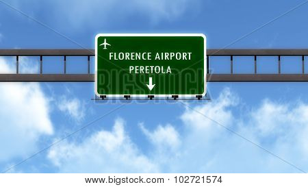 Italy Airport Highway Road Sign