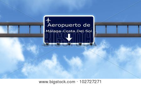Spain Airport Highway Road Sign
