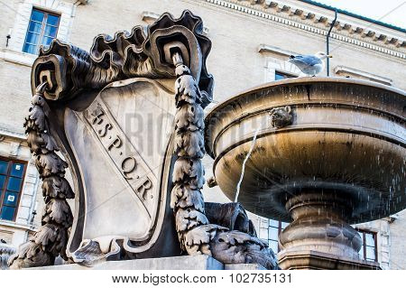 Old Fountain In Rome
