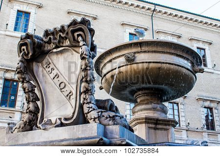 Old Fountain In Rome
