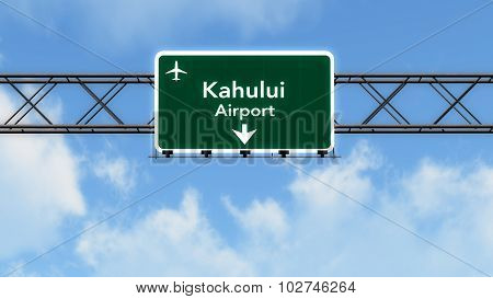 Kahului Usa Airport Highway Sign