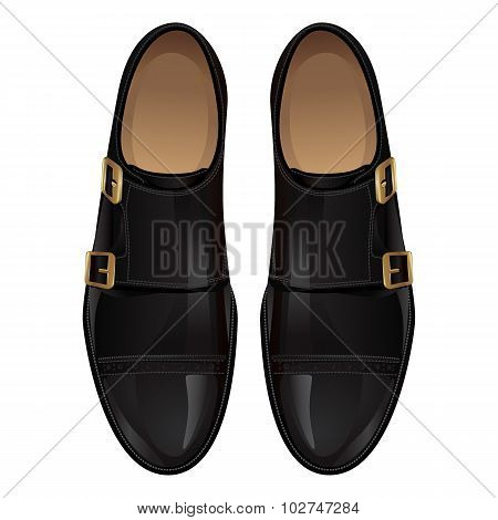 Black monk shoes